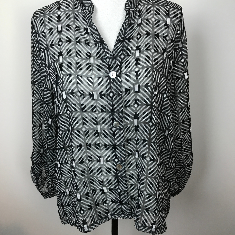 Ruby Rd. Sz 14 Semi Sheer Blouse